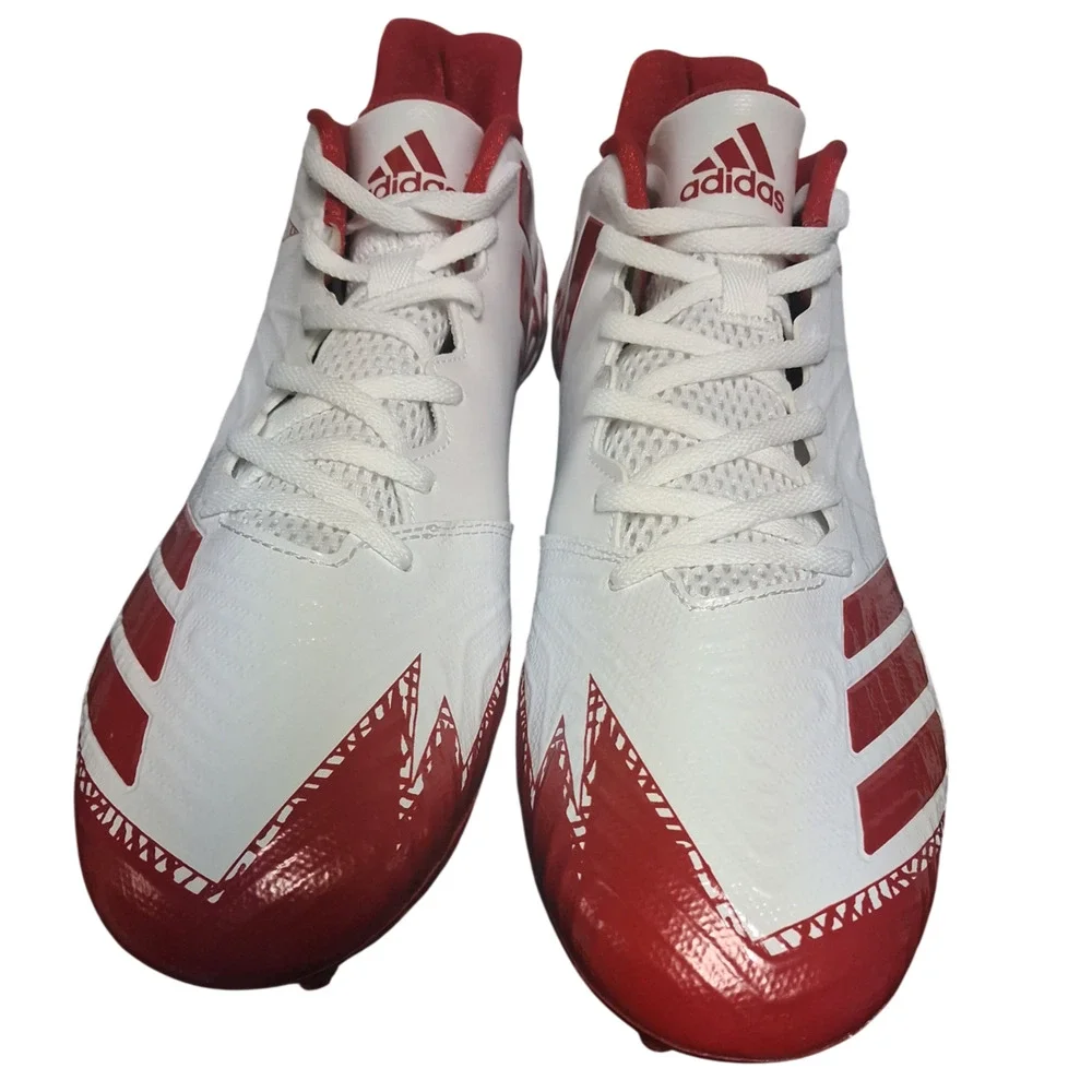 Adidas Freak X Carbon Low Football Cleats White Red Men's Size 13.5 BY3098 NIB